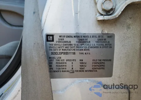 2008 Saturn Vue Xe z USA, uszkodzony, nr VIN 3GSCL33P08S511196